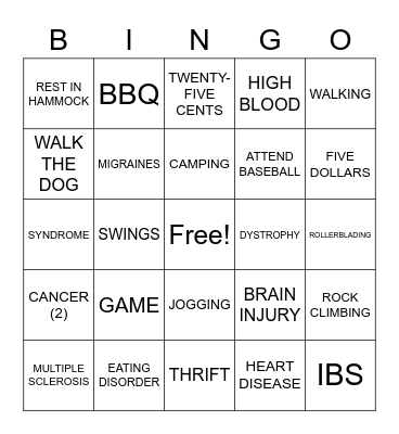 ASLdeafined.com (Outdoor activities / Illness / Money variety) Bingo Card