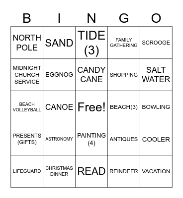 ASLdeafined.com (Christmas / Beach / Hobbies & games) Bingo Card