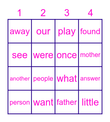 Lalonee Bingo Card