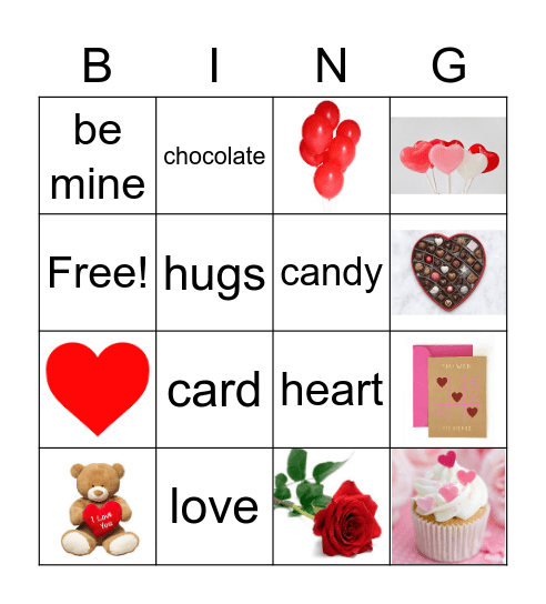 Valentine's Day Bingo Card