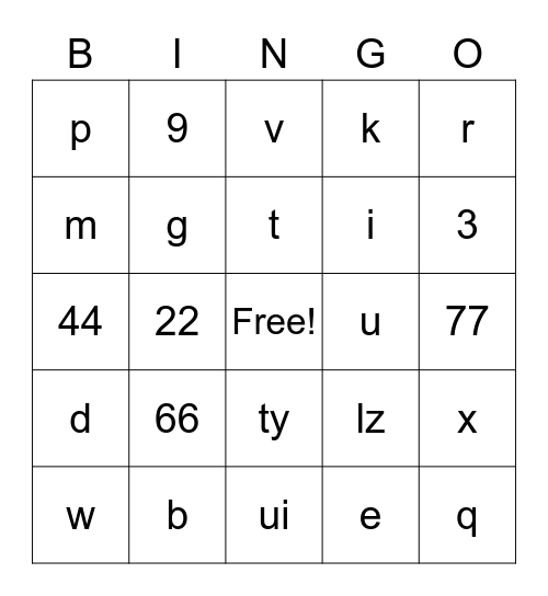 MAcc Bringo Lunch-1 Bingo Card