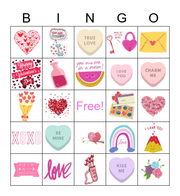 Valentine's Day Bingo Card