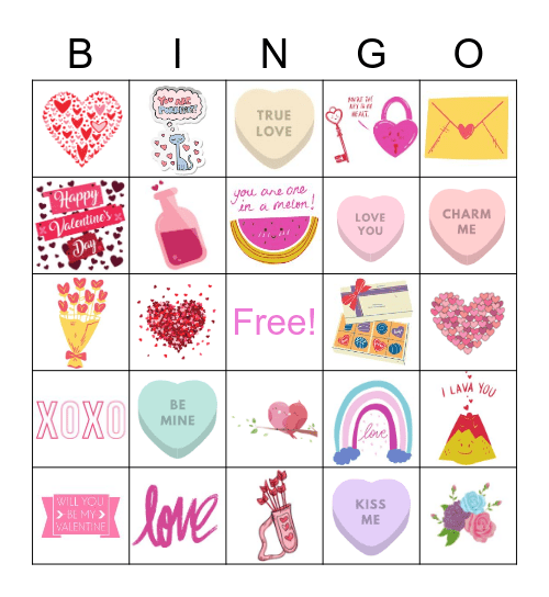 Valentine's Day Bingo Card
