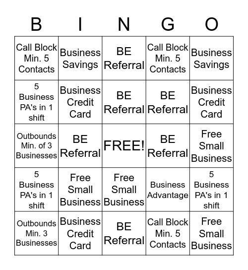 Business Bingo!!! Bingo Card