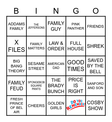 DO YOU REMEMBER   1 Bingo Card