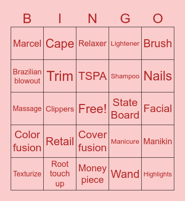 Whitney’s Bingo Card