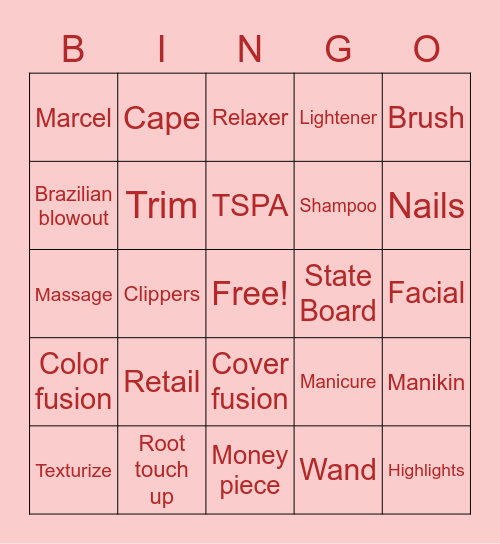 Whitney’s Bingo Card