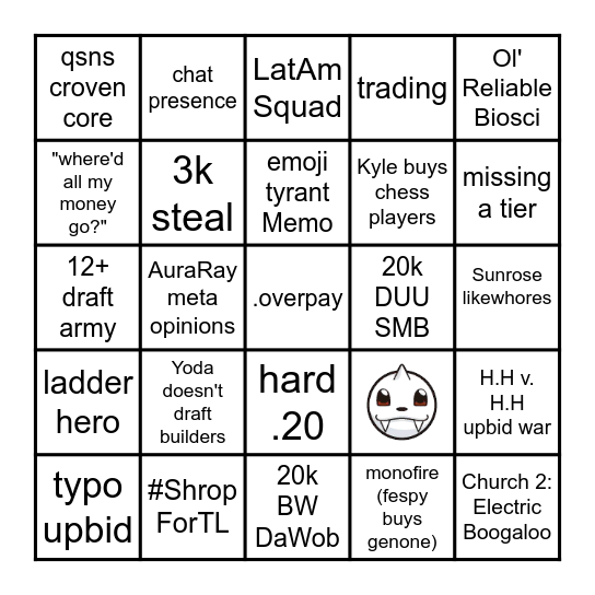 DPL BINGO Card