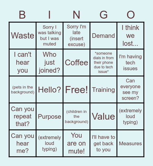 System Thinking - Team Delta Bingo Card