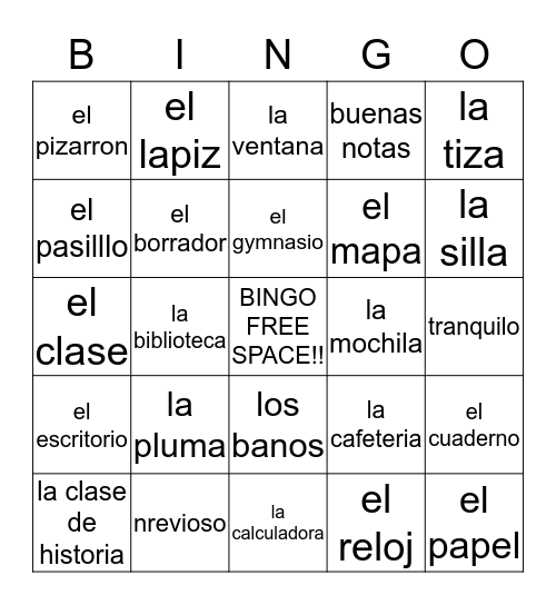 Bingo Card