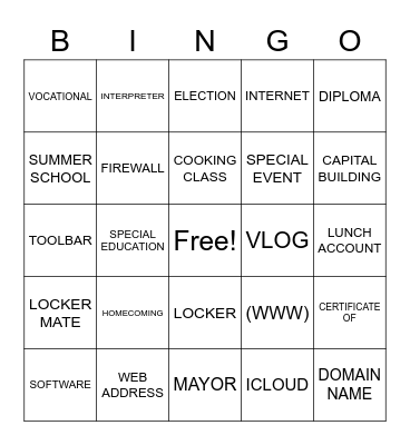 ASLdeafined.com (School-2 / Internet / State government) Bingo Card
