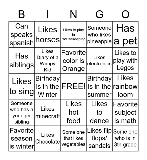 Bingo Card