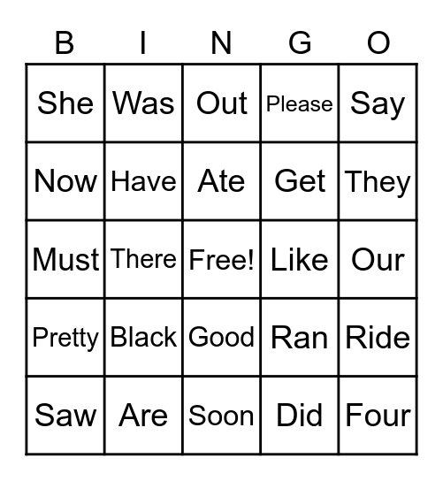 Valentine's Sight Word BINGO! Bingo Card