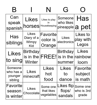 Bingo Card