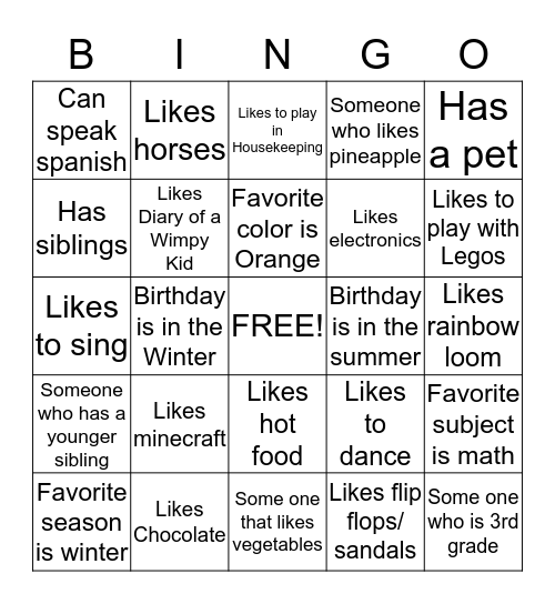 Bingo Card