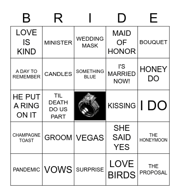 CHRISTINE'S GETTING MARRIED!!!! Bingo Card