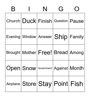 Rittenberry Blending BINGO Card