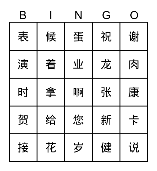 P2 Chapter 2 Bingo Card