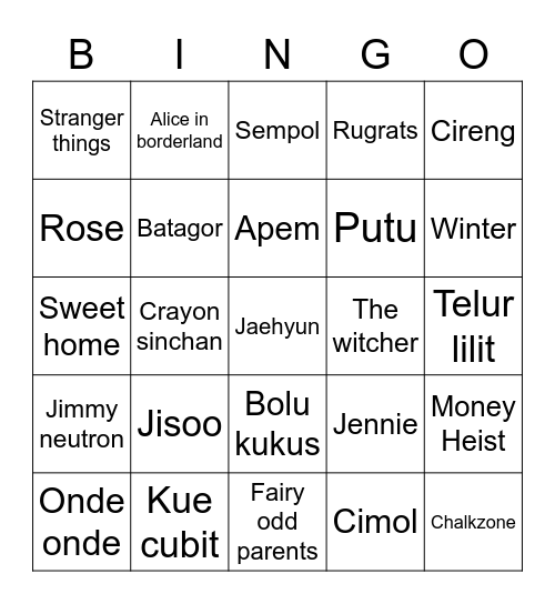 winteo Bingo Card