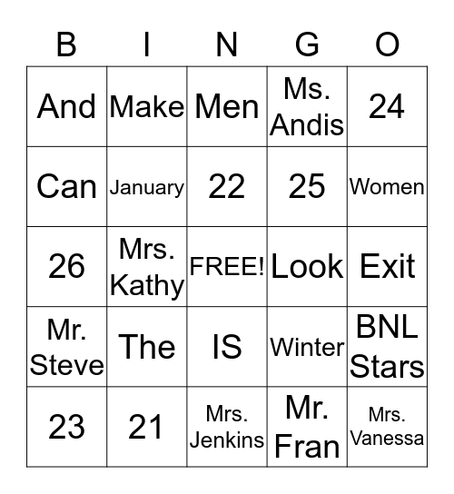 Sight Words Bingo Cards Bingo Card