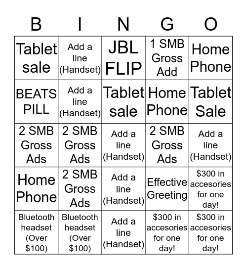 BINGO MADNESS!! Bingo Card