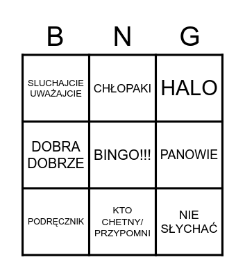 BINGO Card