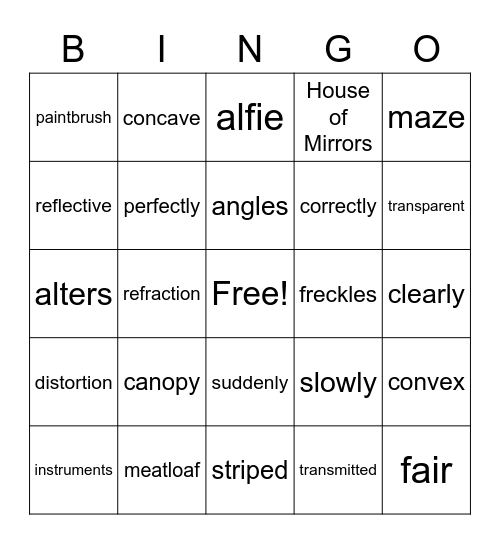 Unit 5 Lesson 5 Bingo Card