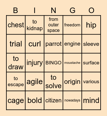 woordenlijst B file 4 Bingo Card