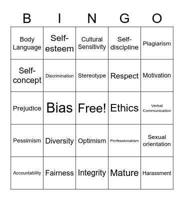 CM 1.02 Bingo Card