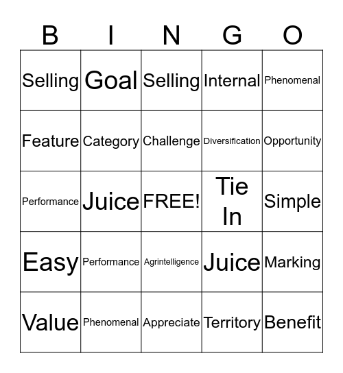 Red's Bullshit Bingo Card