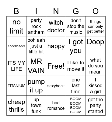 THANK CRUNCHIE ITS FRIDAY Bingo Card