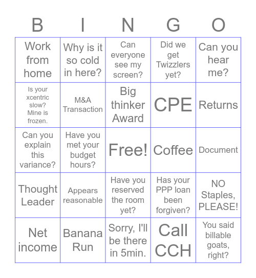 LWBJ Bingo Card