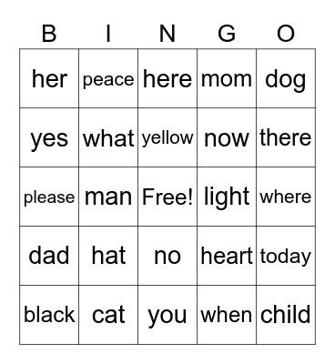 Tagalog Class Bingo Card
