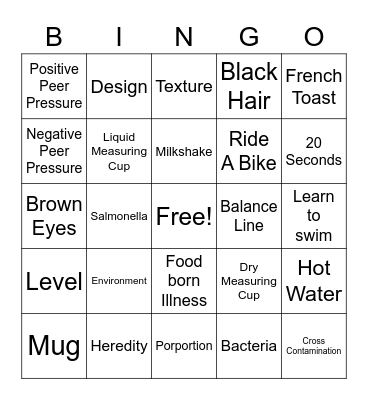 FCS Bingo Card