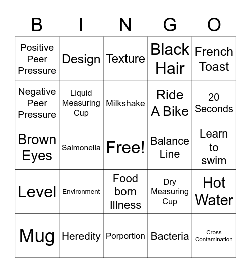 FCS Bingo Card