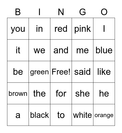 Bingo Card