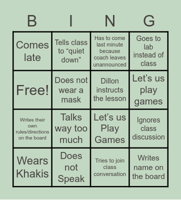 Sub Bingo🥴 Bingo Card