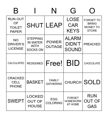 ASLdeafined.com (Frustrations / Verb-18 / Easter) Bingo Card