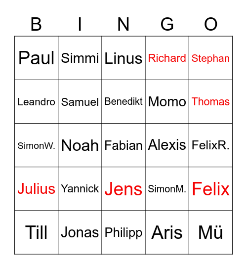 TGF-Bingo-KB Bingo Card