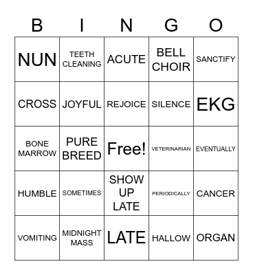 ASLdeafined.com (Religion-4 / Veterinarian / Time-11) Bingo Card