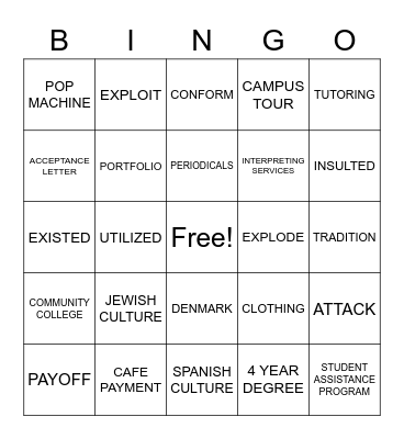 ASLdeafined.com (Educational terms-4 / Verb-20 / World cultures) Bingo Card