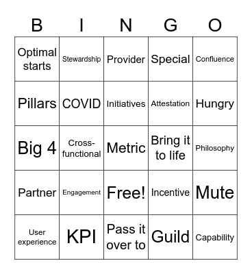 NorthStar: You're Not You When... Bingo Card