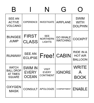 ASLdeafined.com (Bucket list / Airplane / Verb review-1) Bingo Card