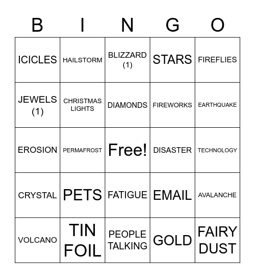 ASLdeafined.com (All that glitters / Disasters / Distractions) Bingo Card