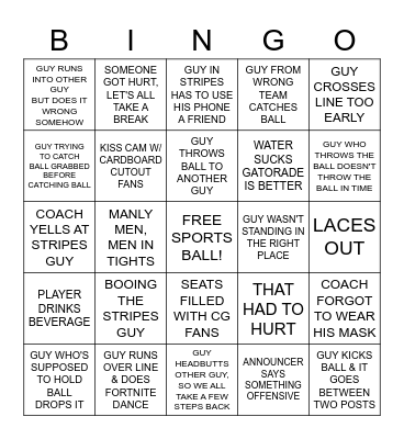 FOOTBALL FOR PEOPLE WHO DON'T KNOW FOOTBALL Bingo Card
