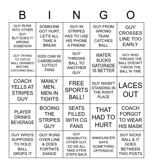 FOOTBALL FOR PEOPLE WHO DON'T KNOW FOOTBALL Bingo Card