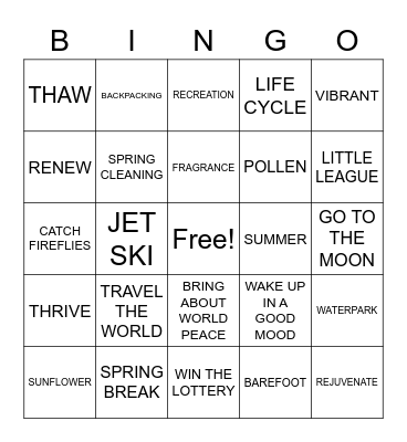 ASLdeafined.com (Spring / Summer / Wishful thinking) Bingo Card