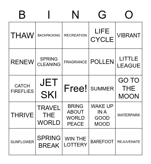 ASLdeafined.com (Spring / Summer / Wishful thinking) Bingo Card
