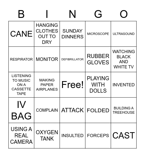 ASLdeafined.com (Medical equipment / Memory lane / Verb review-5) Bingo Card