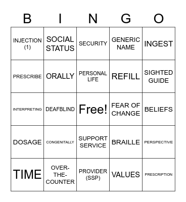 ASLdeafined.com (Pharmacy / Sacrifice / DeafBlind) Bingo Card